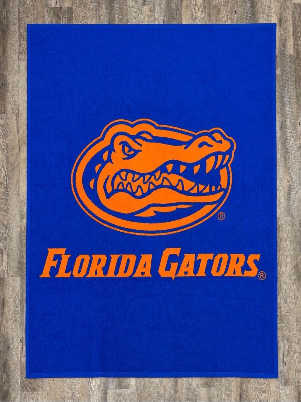 Vintage Biederlack University of Florida Gators Acrylic Blue/Orange Blanket USA